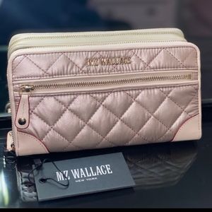 ♥️ Rare.NWT MZ Retired WALLACE Long  Rose Gold Metallic Crosby Wallet